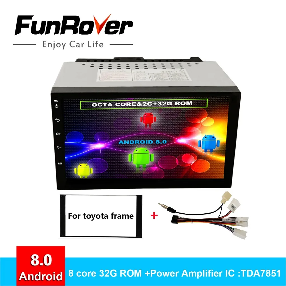 

Funrover 8 core android 2 din android car dvd player for Toyota Universal Corolla Hilux Vios prado rav4 autoradio gps navi vedio