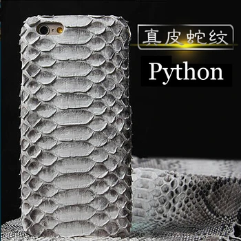 

6 Colors Real Natural Python Skin Genuine Leather Case for iPhone7 Boa Constrictor Phone Cover for iPhone 7 4.7'' Free Shipping