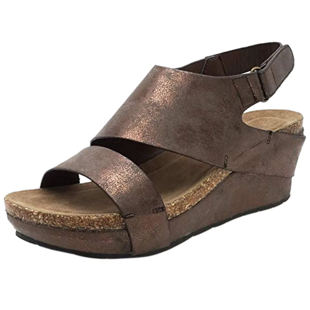 

Womens Fashion Retro Ladies Platform Platform Wedges Sexy High Quality Outside Summer Ladies Shoes With Back Casual Sandals