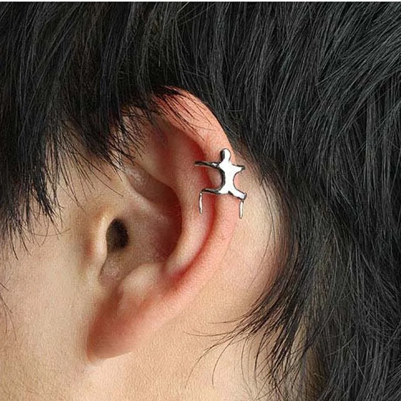 

Hot sale new exquisite copper figure charm pierceless vintage gold/silver cuff earring fashion punk ornament jewelry accessories