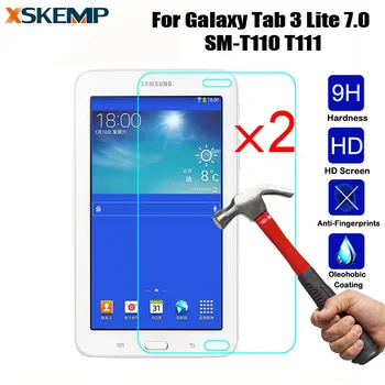 

2Pcs/Lot 9H 0.3mm Screen Protector For Samsung Galaxy Tab 3 Lite 7.0 SM-T110/T111 LCD Explosion Proof Tablet Tempered Glass Film