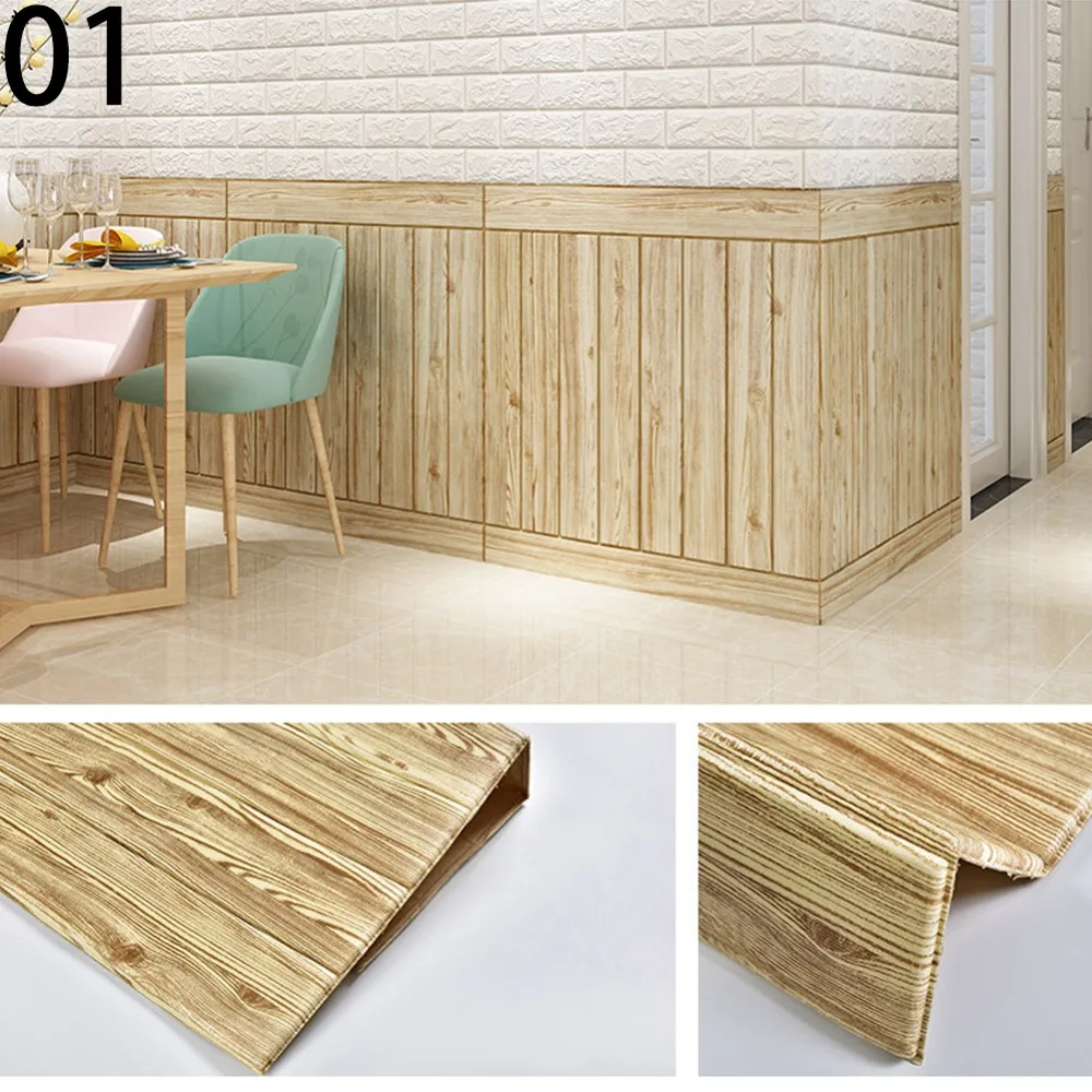  Pack of 30 pcs 3D  Wood Grain Wall Panels  Decor Self 