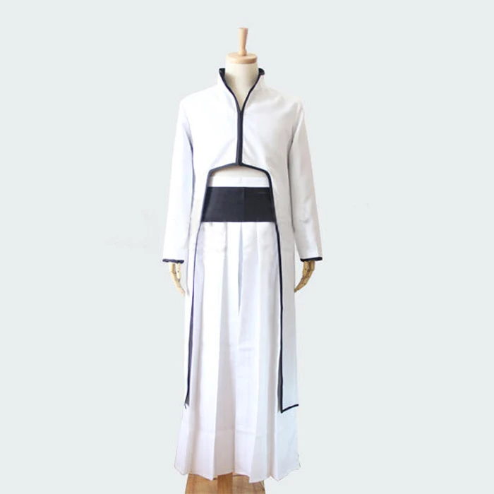 Cosplay&Ware [7]Anime Bleach Ulquiorra Cifer Cosplay Costume Full Set White Kendo Kimono Cloak Pants Belt Halloween Costumes -Cosplay&Ware anime Shop