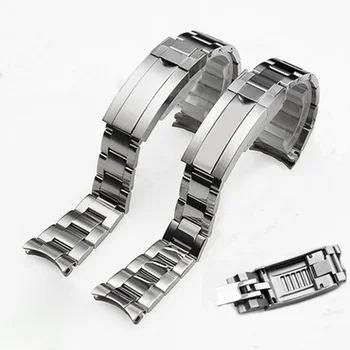 

Brands 20mm Brushed Polish Silver Stainless steel Watch Bands Strap For RX Daytona Submarine Role Sub-mariner Wristband Bracelet
