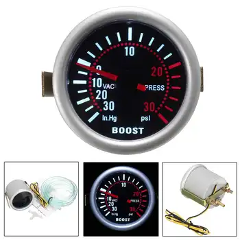

2 Inch 52mm Universal Car Meter Turbo Boost Pressure Gauge PSI 12V Digital LED Display Smoke Len Vehicle Instrument Gray