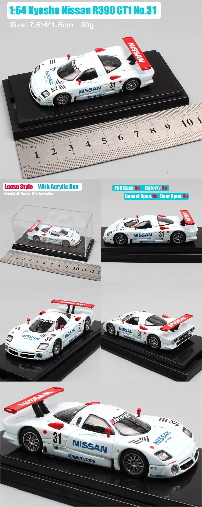 1: 64 весы с дистанционным управлением Kyosho мини Nissan R390 GT1 Nismo Ле-Ман 1997 № 23 гонки литья под давлением модели автомобилей Авто игрушечные машинки для детей коллекции