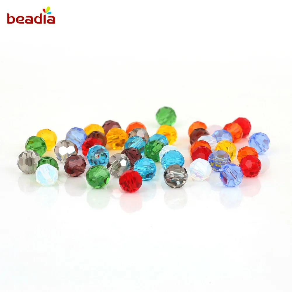 

Dia 4mm Approx 100pcs/bag Multicolor Round Glass Beads For Jewelry Making DIY Crafts Sewing Clothing Accessories Decoration