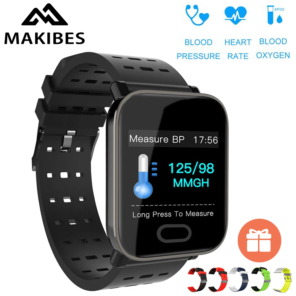 

Free Strap Makibes HR4 Smart Wristband Android iOS IP67 Waterproof Blood Pressure Fitness Heart Rate Tracker Smart Bracelet Men