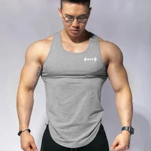 Мужской жилет спортивная рубашка жилет досуг сплошной цвет мужчины фитнес тренажерный зал тренировки бег Беговая футболка рубашка мужская пляжная Спортивная майка