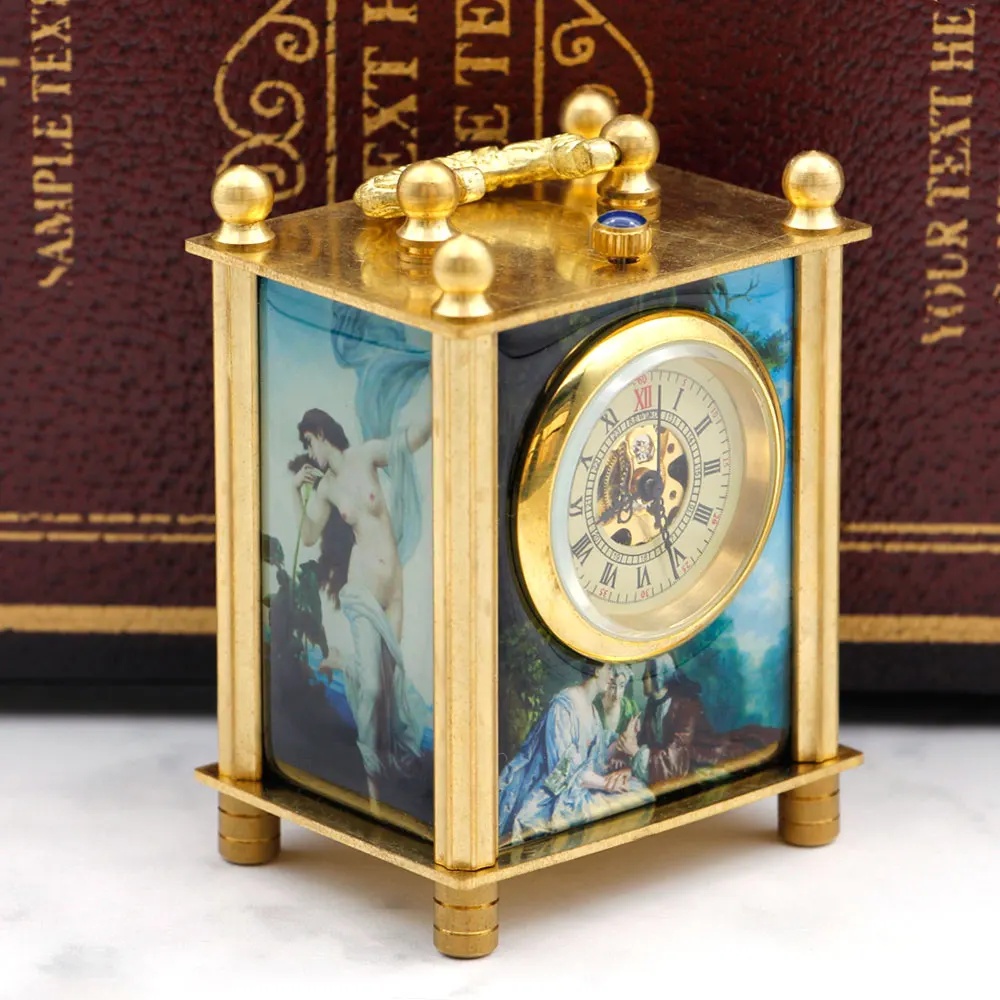 

Top Brand Gold Retro Roman Numerals Gold Skeleton Dial Mechanical Pocket Watch with FOB Chain Men Women PJX055