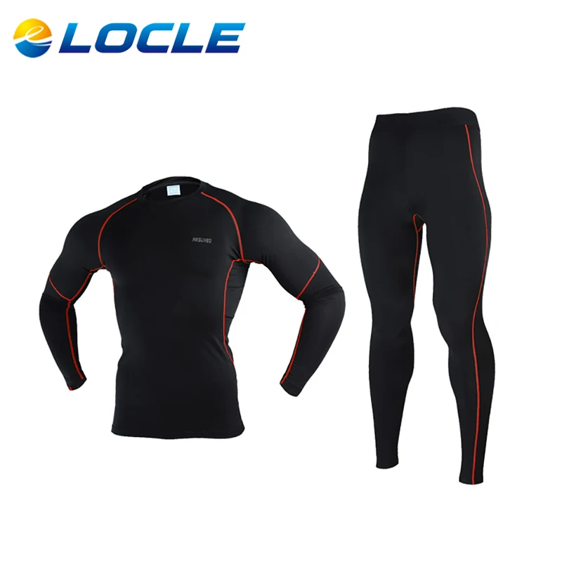 

LOCLE Winter Warm Men Ski Jacket and Pants 3 Colors Thermal Underwear Long Johns Men Quick Dry POLARTEC Ski/Climbing/Cycling