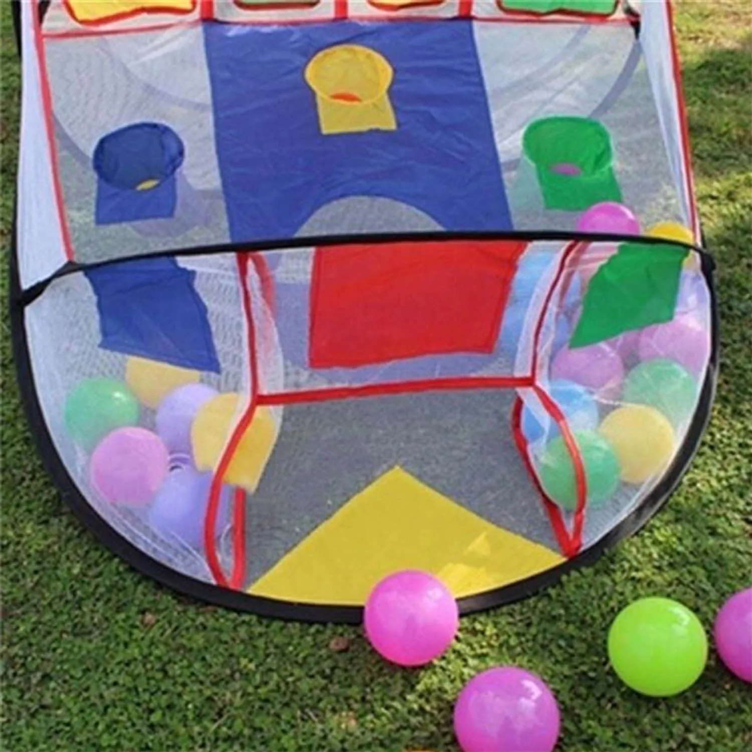 Finest  Foldable Pop Up Sports Basketball Shooting Tent Play House With 4 Ocean Balls for Kids Indoor Outdo