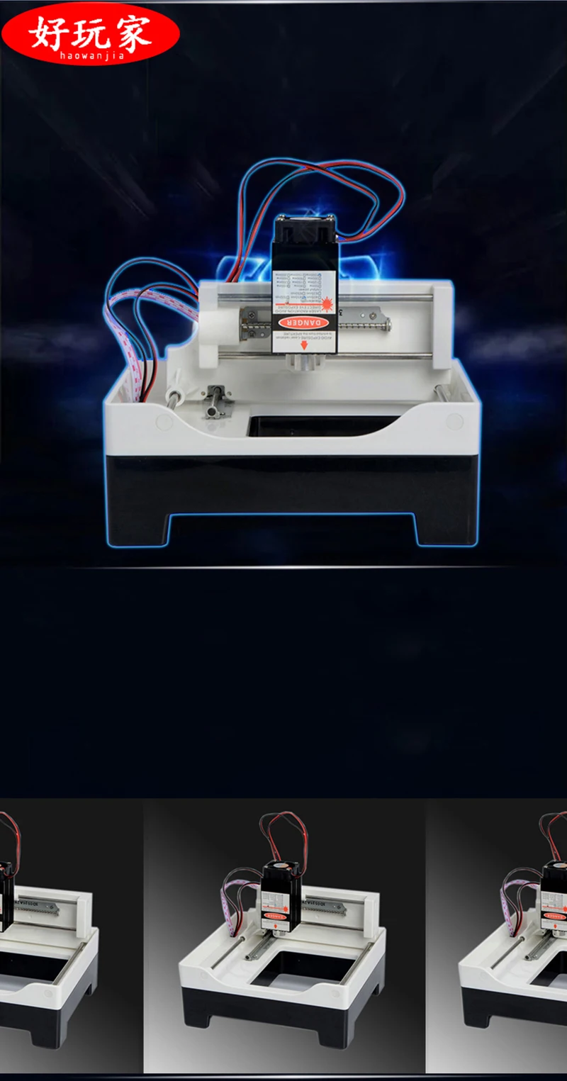 1000-6000 мВт Профессиональный DIY настольный мини CNC лазерный резчик для гравирования вырезания по дереву ротор для фрезерного станка