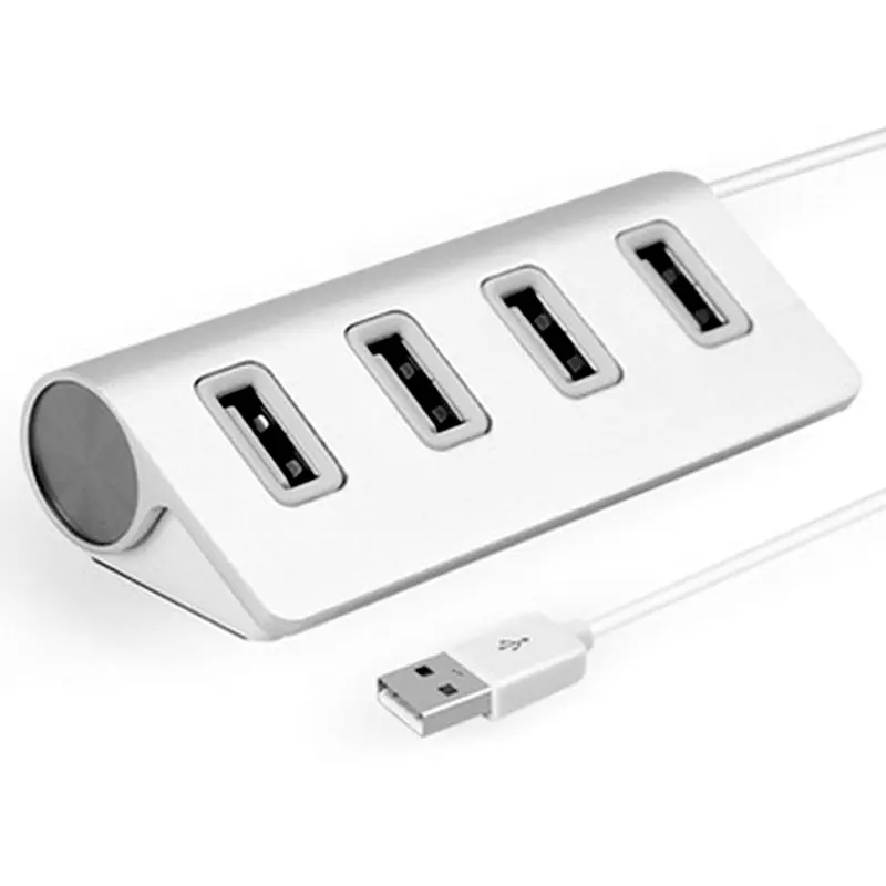 EASYA Micro USB Hub 2,0 высокоскоростной адаптер многопортовый usb-адаптер портативные концентраторы USB 4 порта серебро для ноутбука ПК использование компьютера