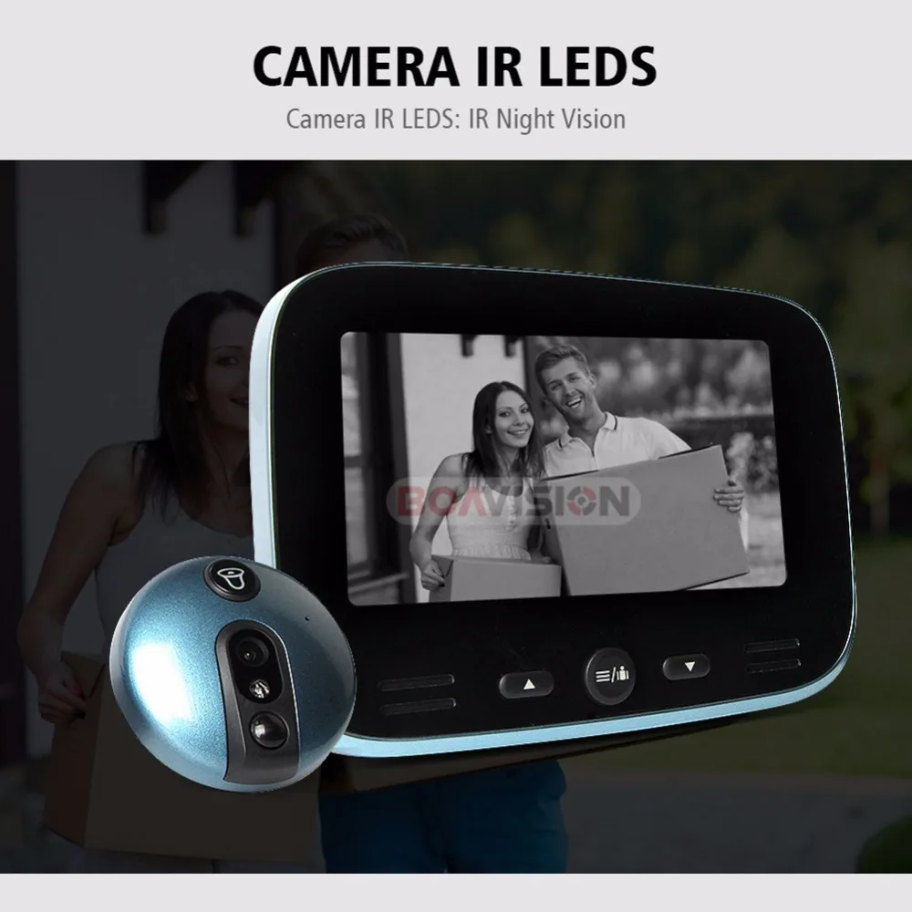 Купить 4.3 дюймов видео der звонки Co видел видео-телефон двери глазок ...