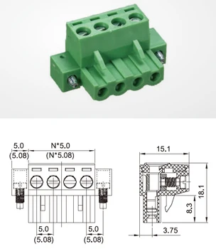 

10X 5.08mm 10pin-version male and female pcb terminal connector solder free plug instead of Phoenix IC 2.5/10-STGF-5.08 1825585