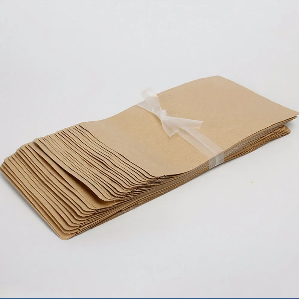50 шт. мешочки из крафт бумаги шириной от 9 см до 20 см|bag station|packaging instructionspackaging paper bag |
