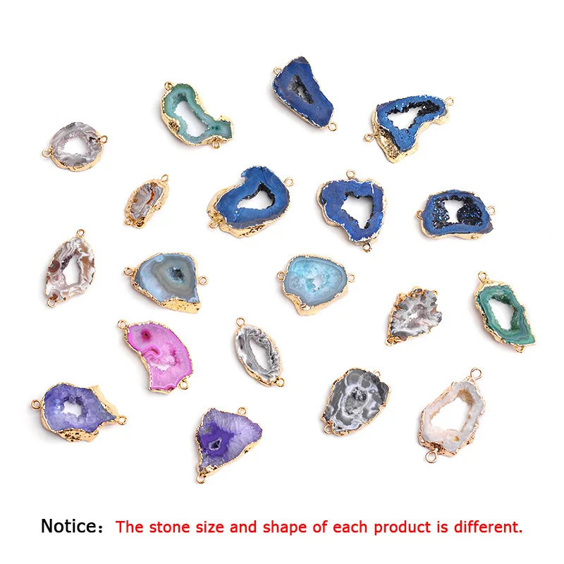 BOJIU Trendy Women Bracelet Set Natural Ag. Stone Druzy Stone Exquisite Leaf Pendant Bracelet Sets Festival Gifts BCSET20