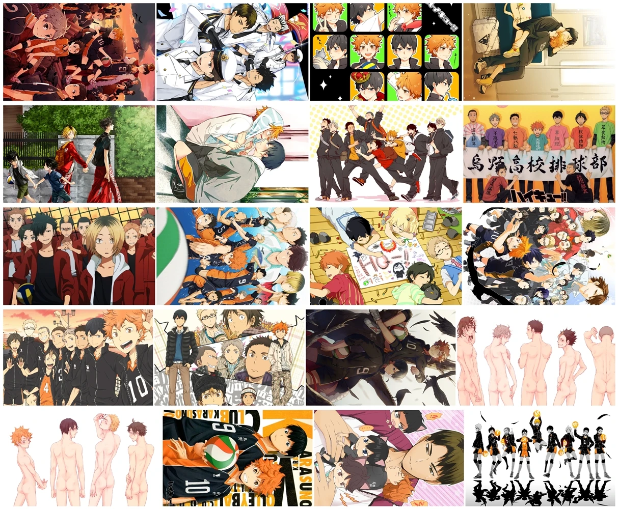 

20pcs one Set Haikyuu!! Anime Manga Card Paster IC Card Stickers