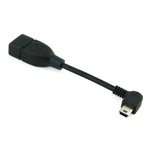 

10pcs/lot Short USB A F Right Angled 90 Mini B Male Cable 10cm