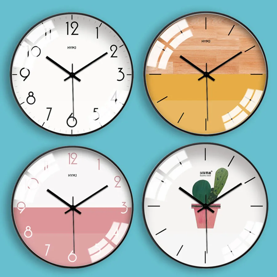 Fresh Plants Wall Clock Modern Design Retro Home Decor Decorations Living Room Wall Clock Digita Wall Watches Home Decor 50Q148