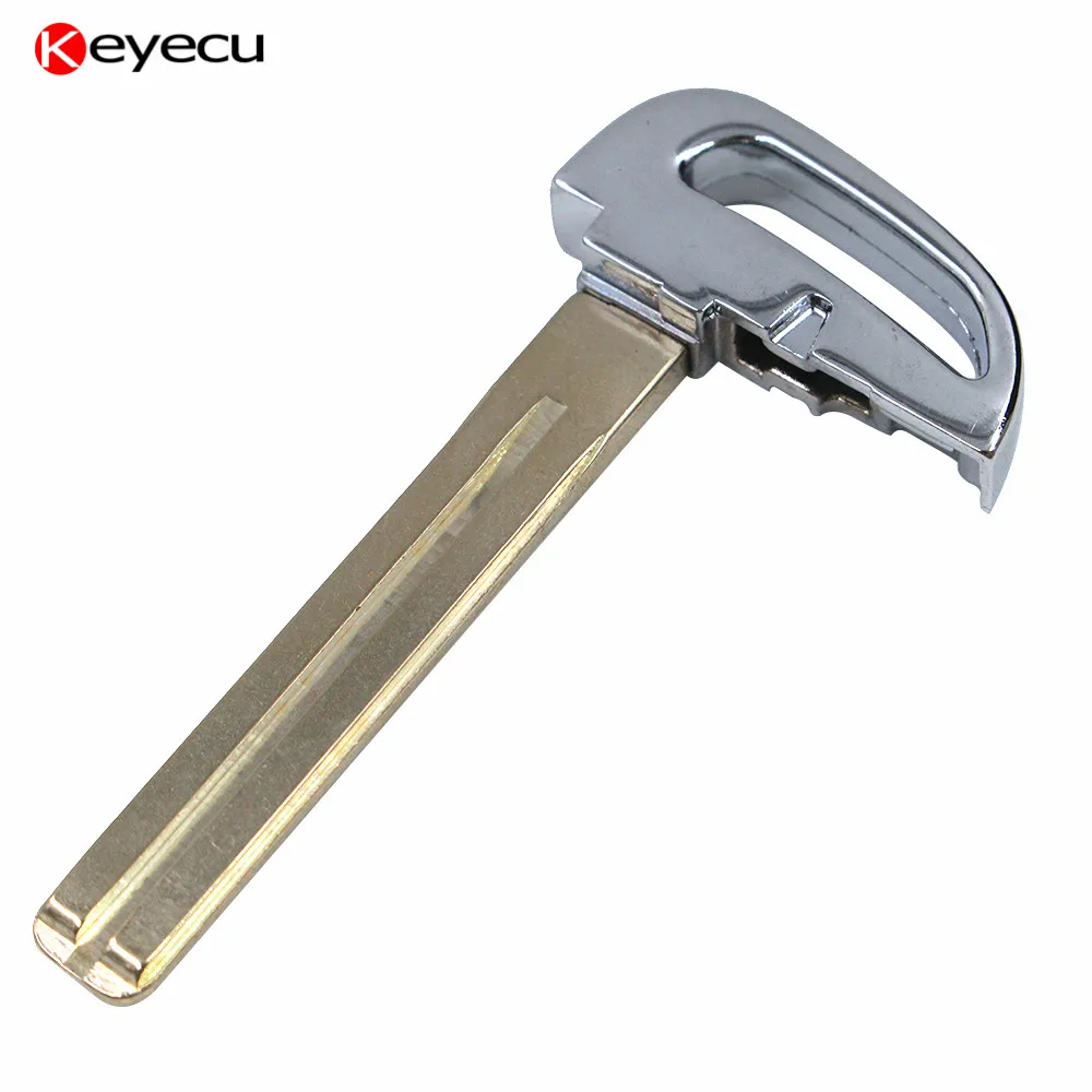 Keyecu 5pcs/lot New Uncut Emergency Car Key Blade Insert Smart Remote
