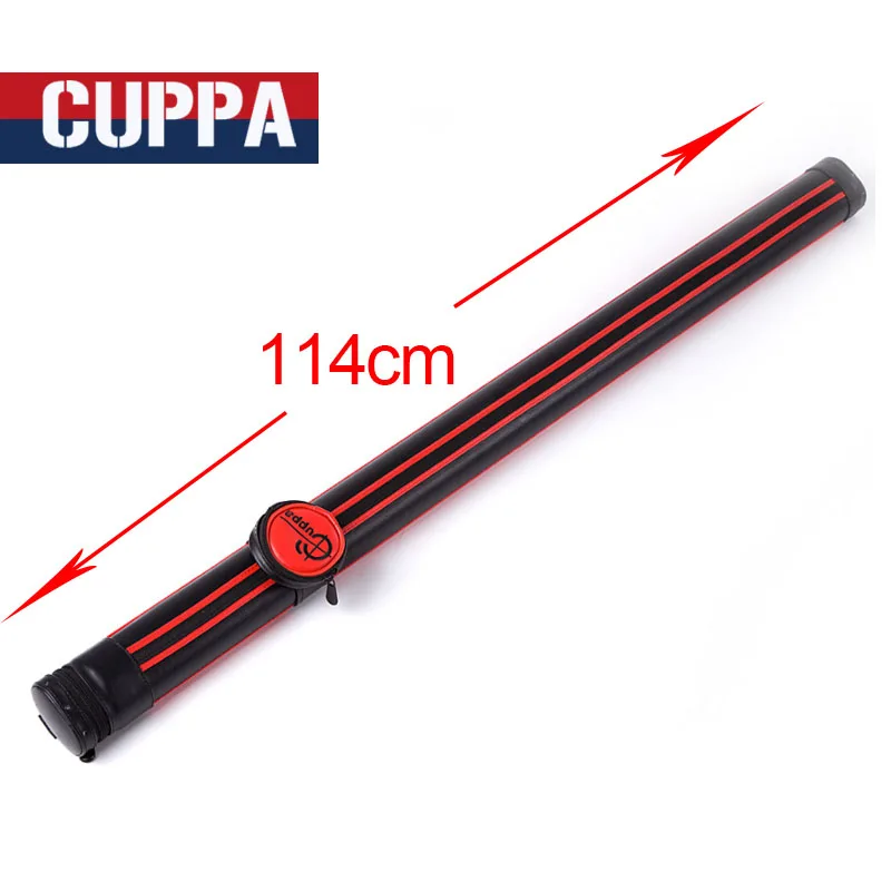 New Cuppa High Quality PU Leather 3/4 Snooker Cue Cases Billiard Accessories Black With Red Color China 2017