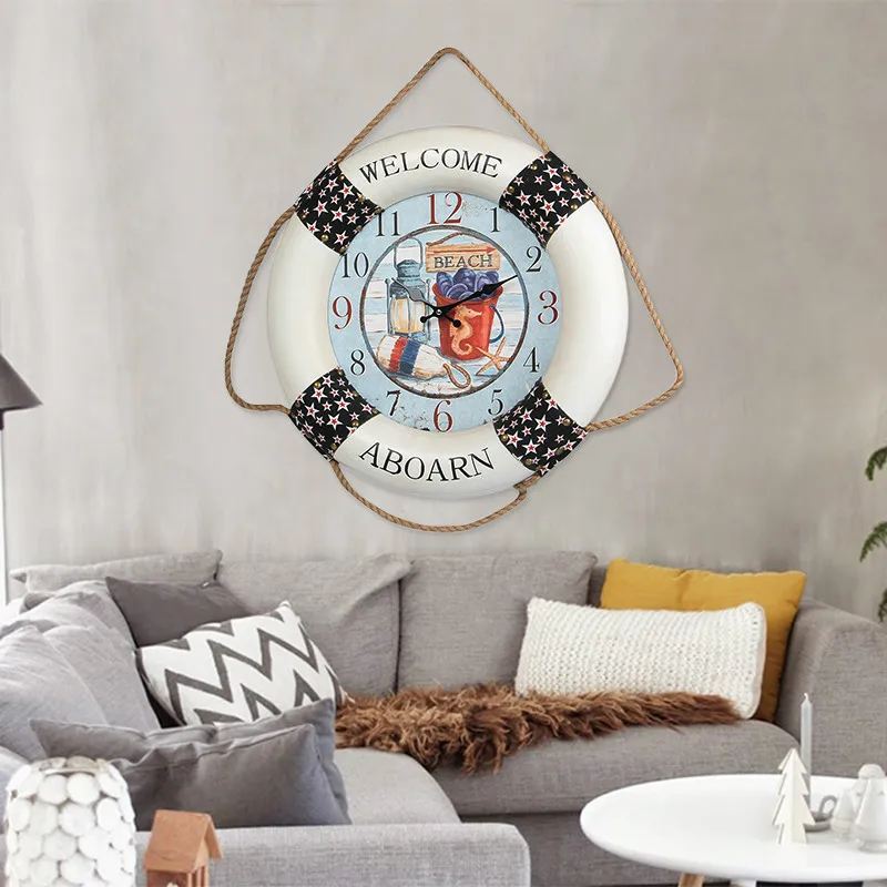 Retro style living room wall clock bar font b watch b font American style big clock