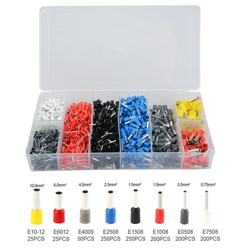 

Crimper Plier Set 0.25-10mm2 Self-adjustable Ratchat Wire Crimping Tool with 1200 Wire Terminal Crimp Connector Insulated 1set