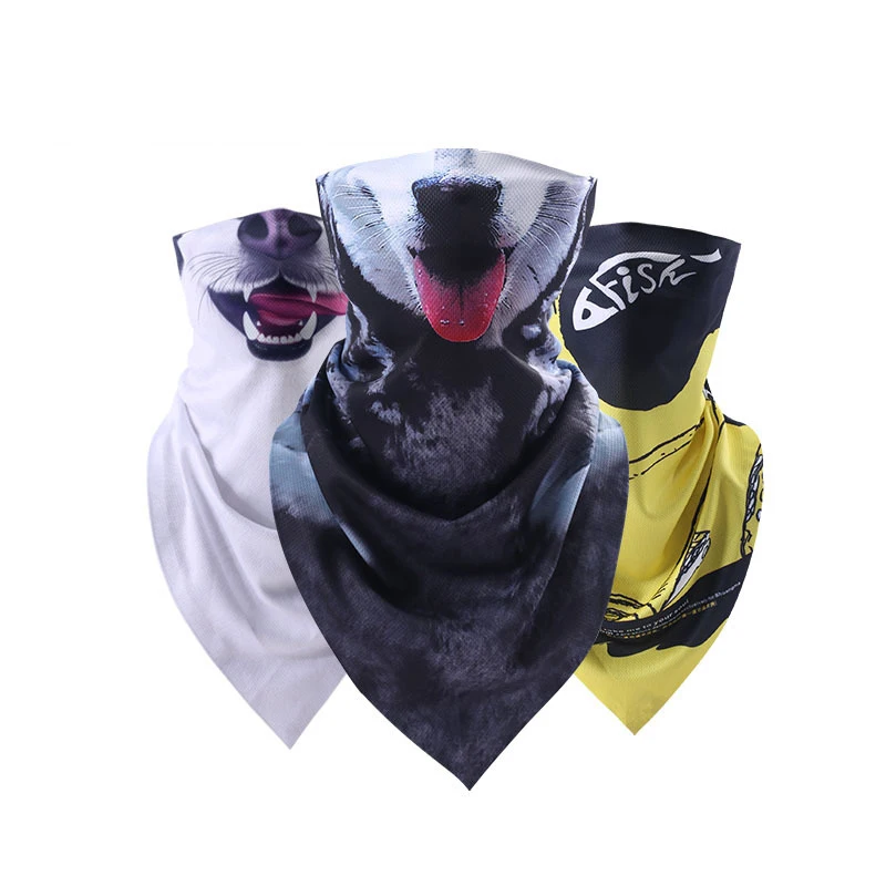 

Face Mask Motorcycle Triangle Animal Summer Hood Headband Headgear Scarf Helmet Half Headcloth Shawl CS Moto Cycling Racing Bike