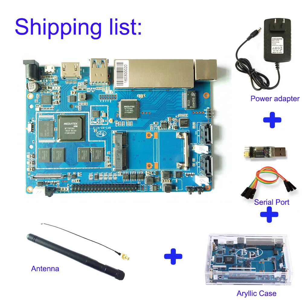 Banana PI BPI R2 умный дом провод 2 г LPDDR3+ 8GBEMMC с открытым исходным кодом макетная плата одноплатная Совместимость raspberry pi