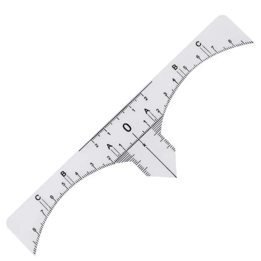 

100 PCS One-time Microblading Makeup Brow Measure Eyebrow Guide Ruler Permanent Tools Sep 8