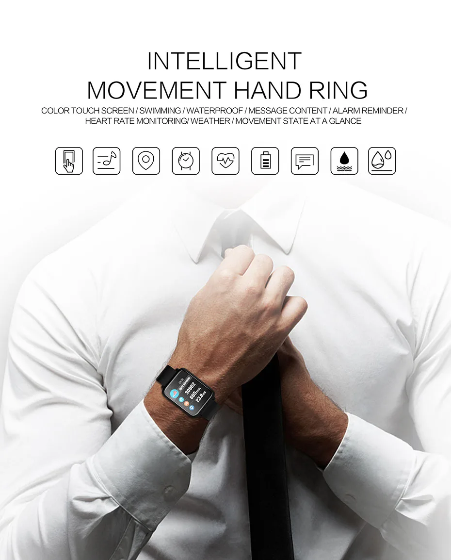 COLMI Smart Watch M28 IP68 Waterproof Bluetooth Heart Rate Blood Pressure Smartwatch for Xiao mi Android IOS Phone 2