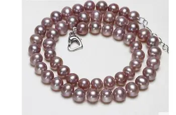

elegant 7-8mm south sea lavender pearl necklace 18inch silver KKK