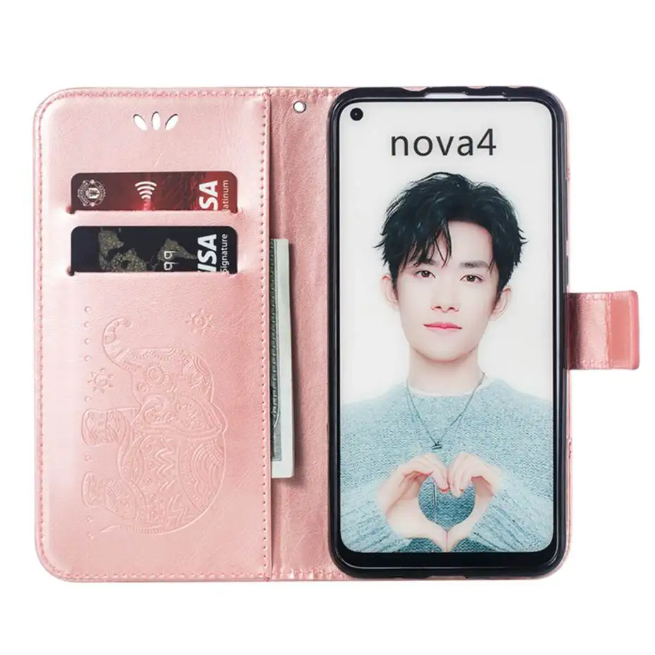 Чехол книжка для Huawei P30 Lite Nova 4E P30Lite чехол бумажник телефона из искусственной кожи