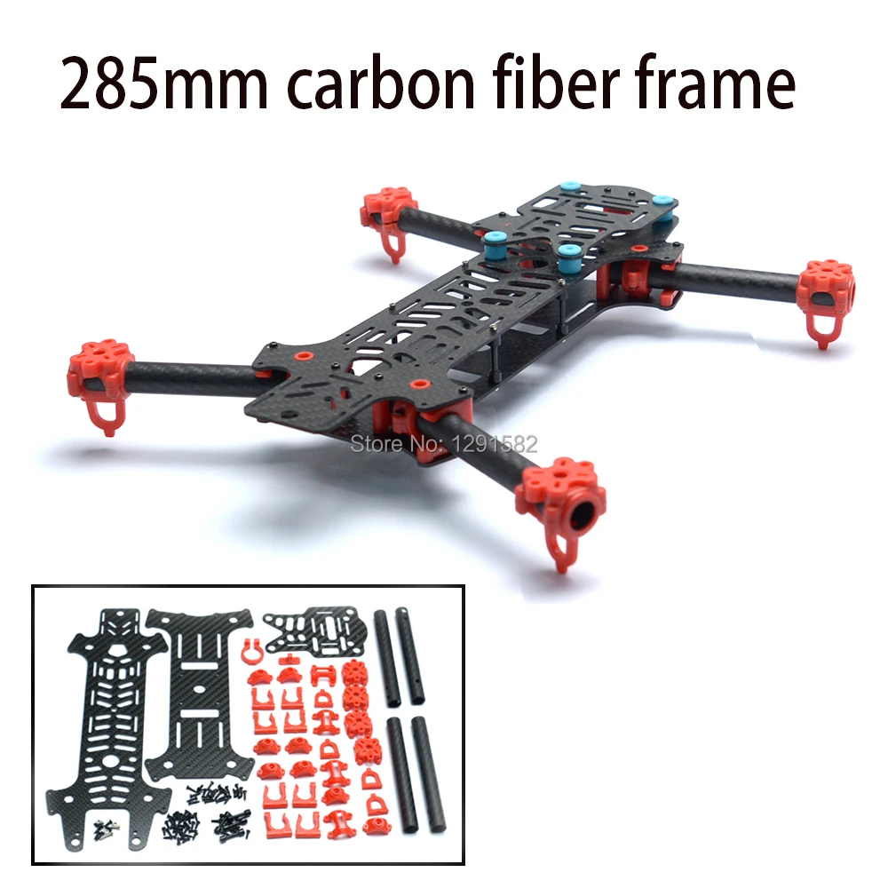 

DIY 285 285mm carbon fiber FPV Racing Quadcopter Frame kit foldable