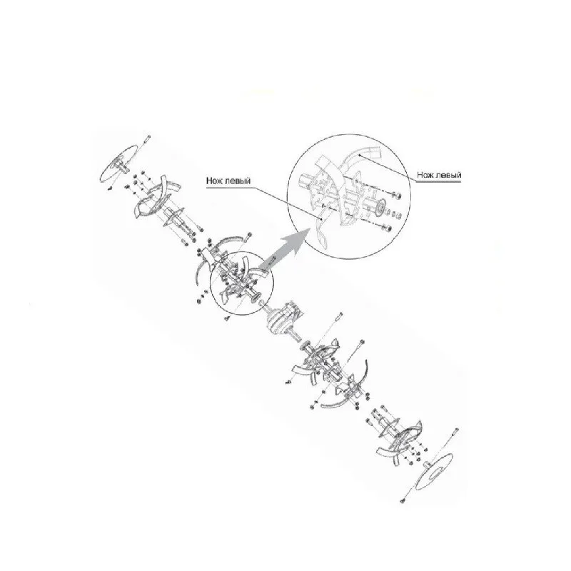 Культиватор бензиновый CARVER MCL-650 с комплектом запасных частей