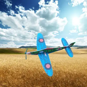 

DIY Assembled Aircraft Model Hand-Made Material Foam Hand Throwing Aircraft Technology Small Invention Children Toys Random Colo