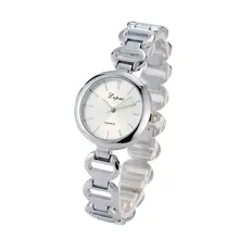 LVPAI Trend Girls Ladies Unisex Stainless Metal Rhinestone Quartz Wrist Watch Reloj Mujer Freeshipping Informal lady watch