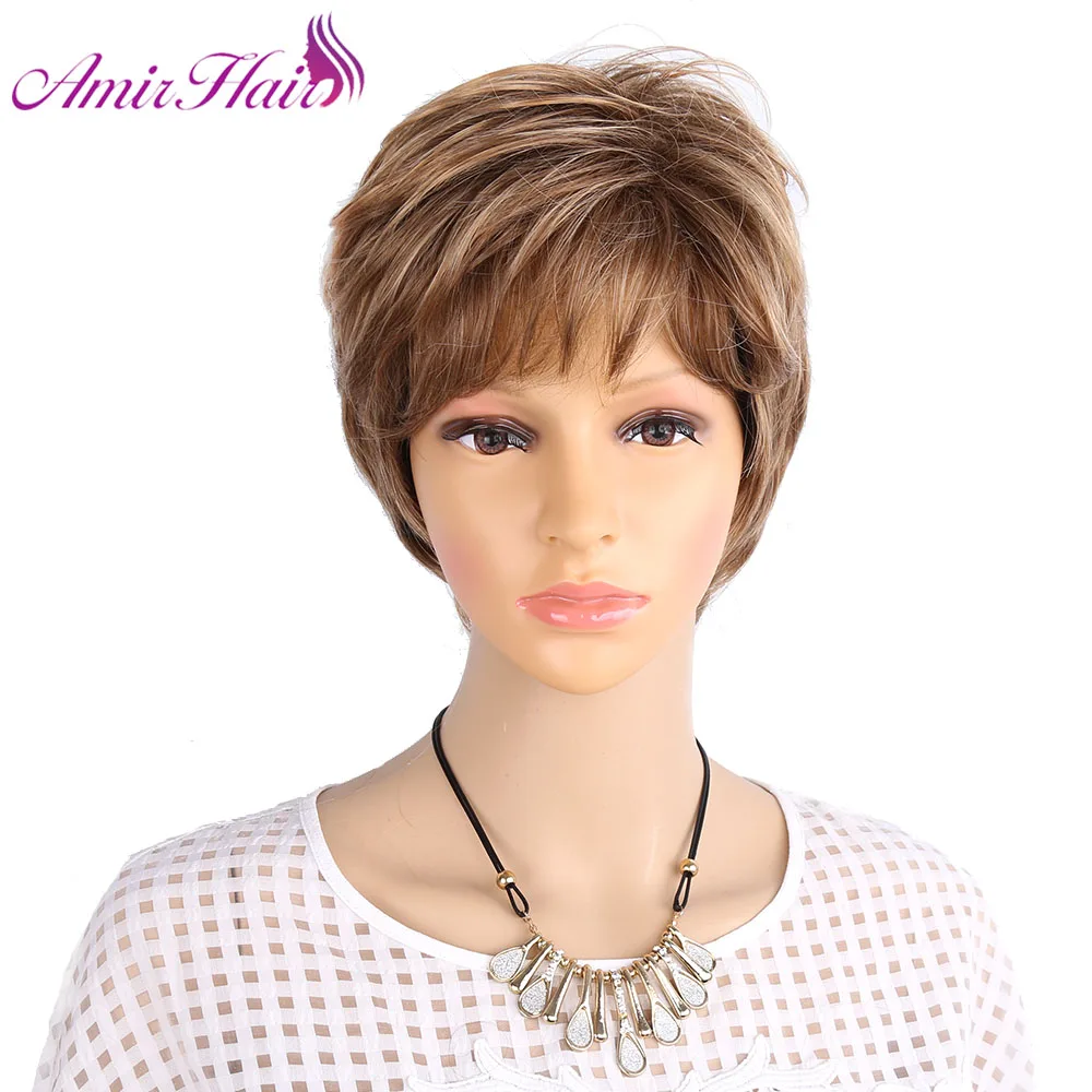 Amir Fluffy Short Wigs For White Women Blonde Wig Synthetic Short