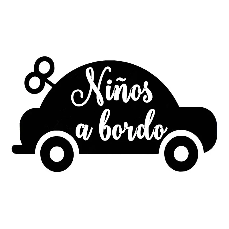 

CK3033#20*11cm Spanish Kid on board funny car sticker vinyl decal silver/black car auto stickers for car bumper window