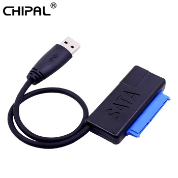 

CHIPAL Dual LED 5Gbps USB 3.0 to 22Pin SATA 3.0 Cable Adapter USB3.0 22 Pin SATA III Converter for 2.5'' Hard Disk Drive HDD SSD