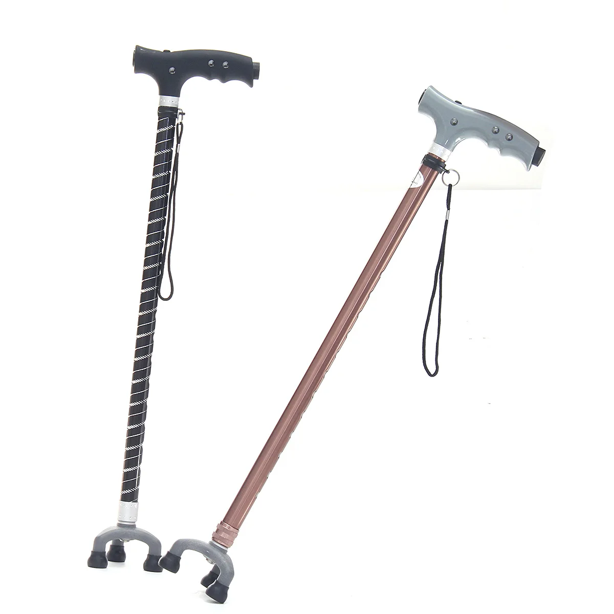 Lidar com Alça de Metal Fiel para o Velho Homem de Trekking Ultraleve Ajustável Bengala Cane Folding Led Light Cabeça Pivotante 3 Base 7 High Quality Esporte e Lazer