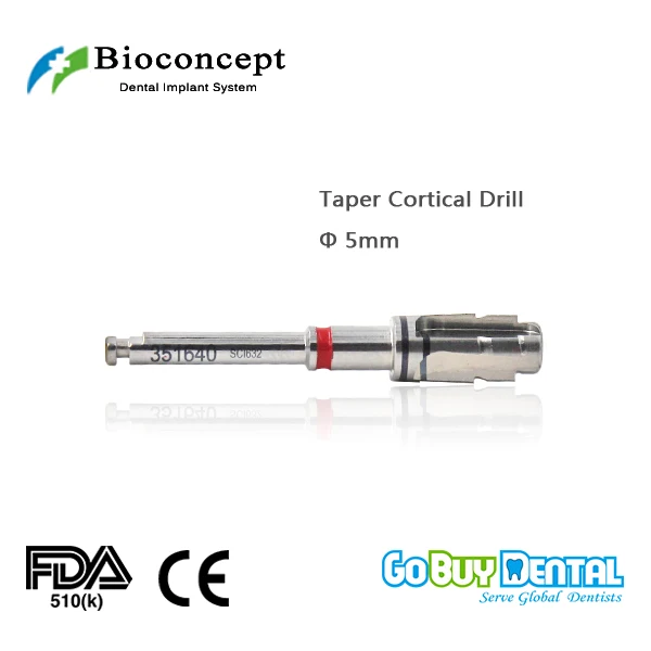 

Osstem TSIII&Hiossen ETIII Compatible Bioconcept BV Dental Instrument Taper Cortical Drill D 5.0mm(351640)
