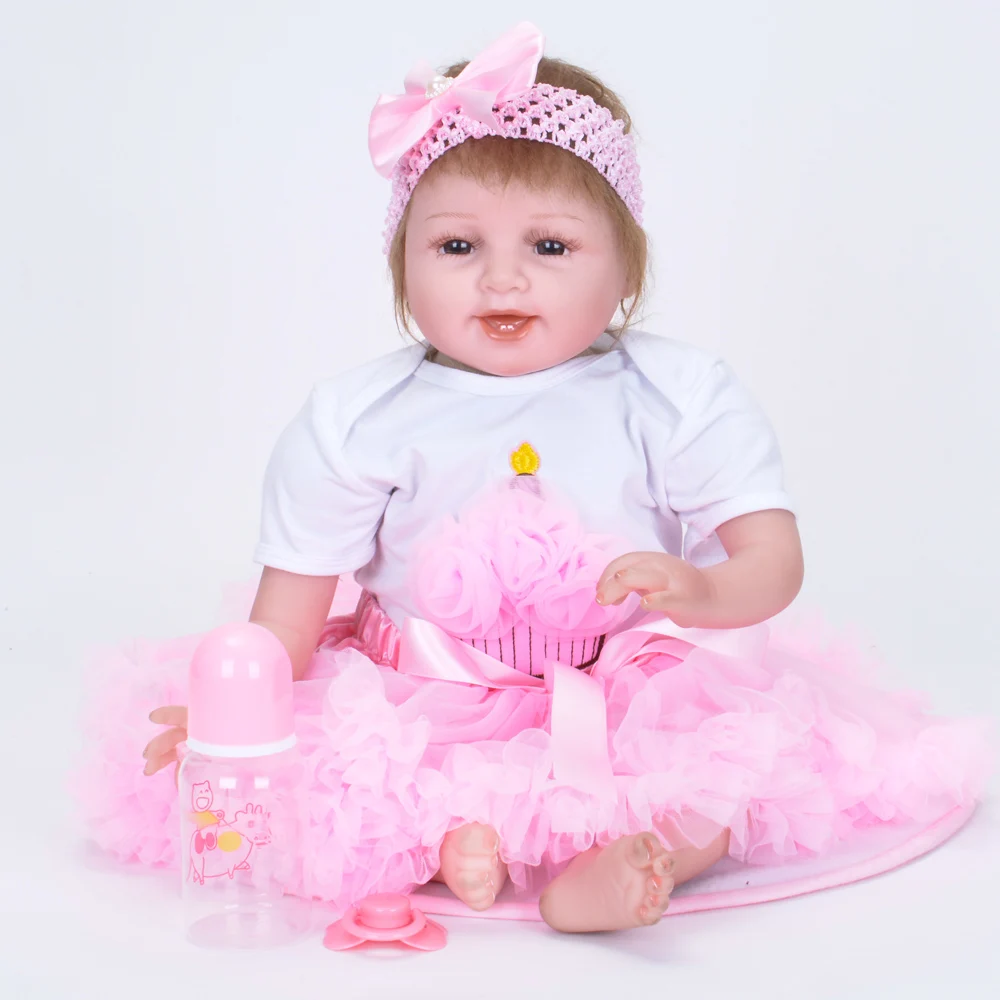 Buy 55CM Baby Silicone Reborn Baby Little Girl Boy