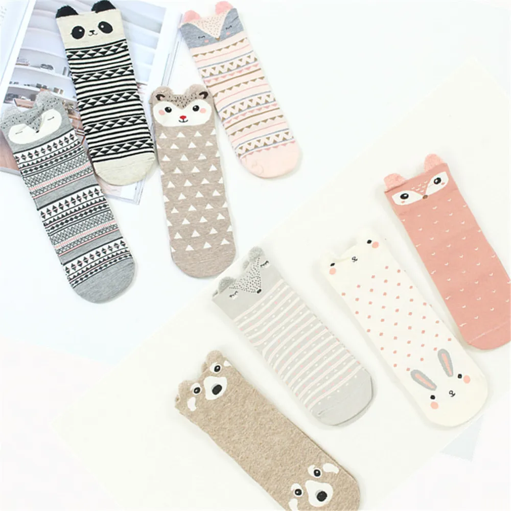 women autumn winter cute 3d ears cartoon animal cotton socks for woman casual standard chasractter socks women autumn winter cute 3d ears cartoon animal cotton socks for woman casual standard chasractter socks