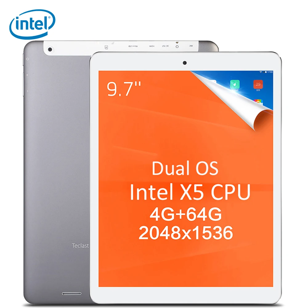9 7 ''Teclast X98 Plus II 2 в 1 Windows 10 + Android retina Экран Intel Cherry Trail X5 Z8350 4 ядра ГБ 64 планшетный
