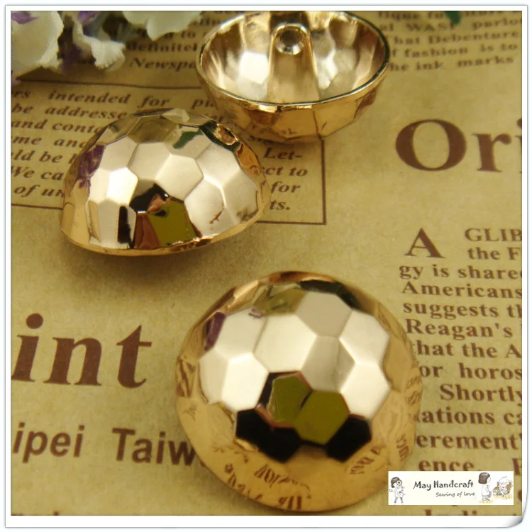 Wholesale 30Pcs/Lot Beatiful Gold Mushroom Sparkly Button Metal Buttons for Overcoat/Sweater Shank Mixed Buckle | Дом и сад