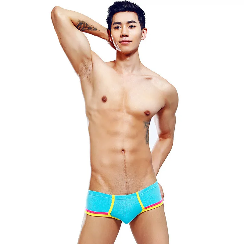 

Men's Underwear Wholesale Sexy Low Waist Cotton Colorful Aliexpress Hot Sell U Convex Design Boxers