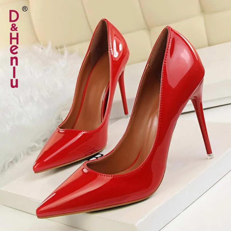 

{D&Henlu} Brand Women's Sexy Gradient Color Nightclub High Heels Women Pumps Stiletto Thin Heel Pointed Toe High-heeled Shoes